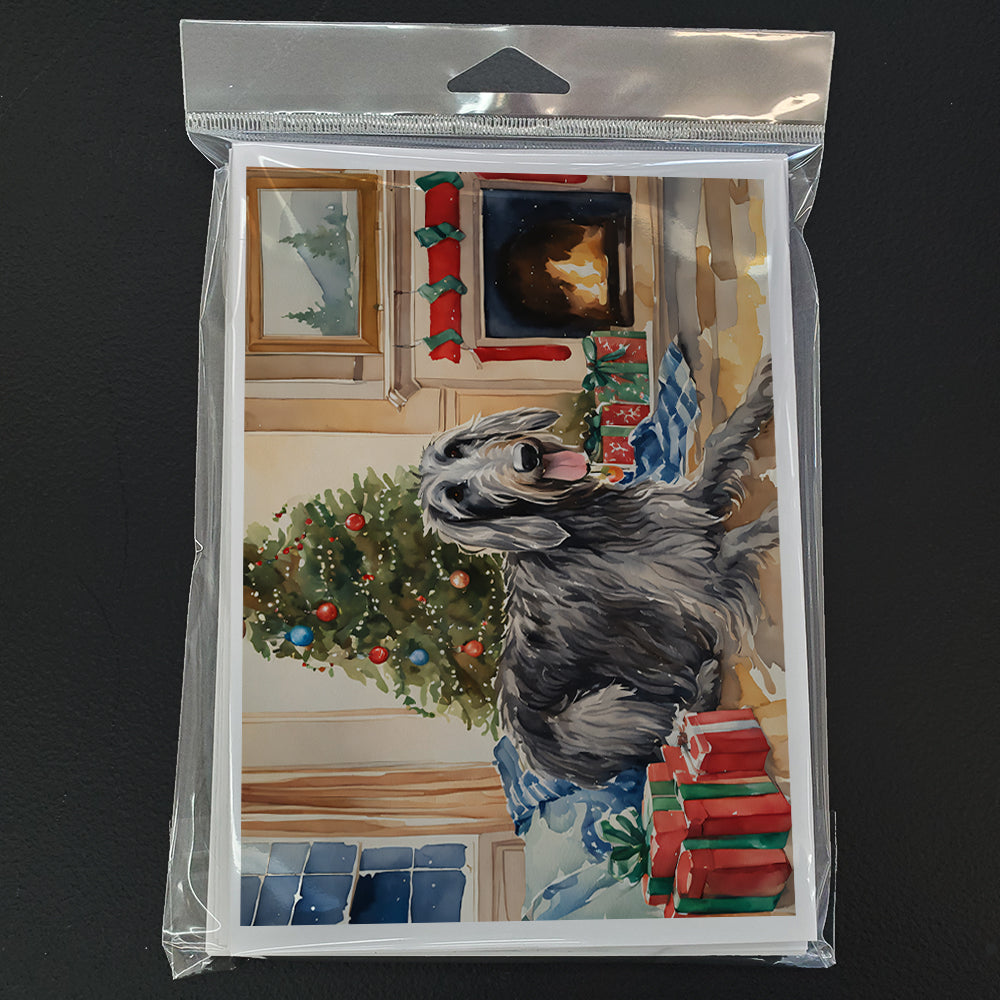 Scottish Deerhound Cozy Christmas Greeting Cards Pack of 8