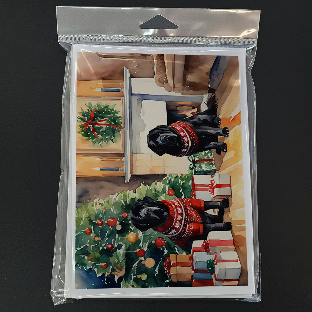 Tibetan Mastiff Cozy Christmas Greeting Cards Pack of 8