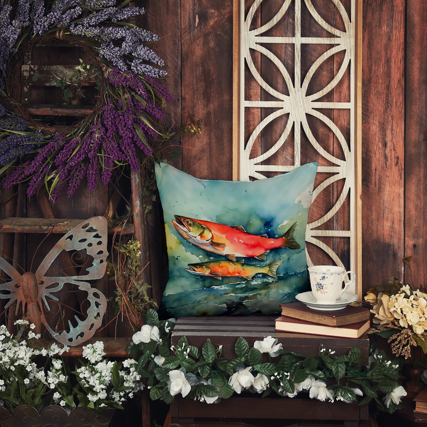 Salmon Throw Pillow