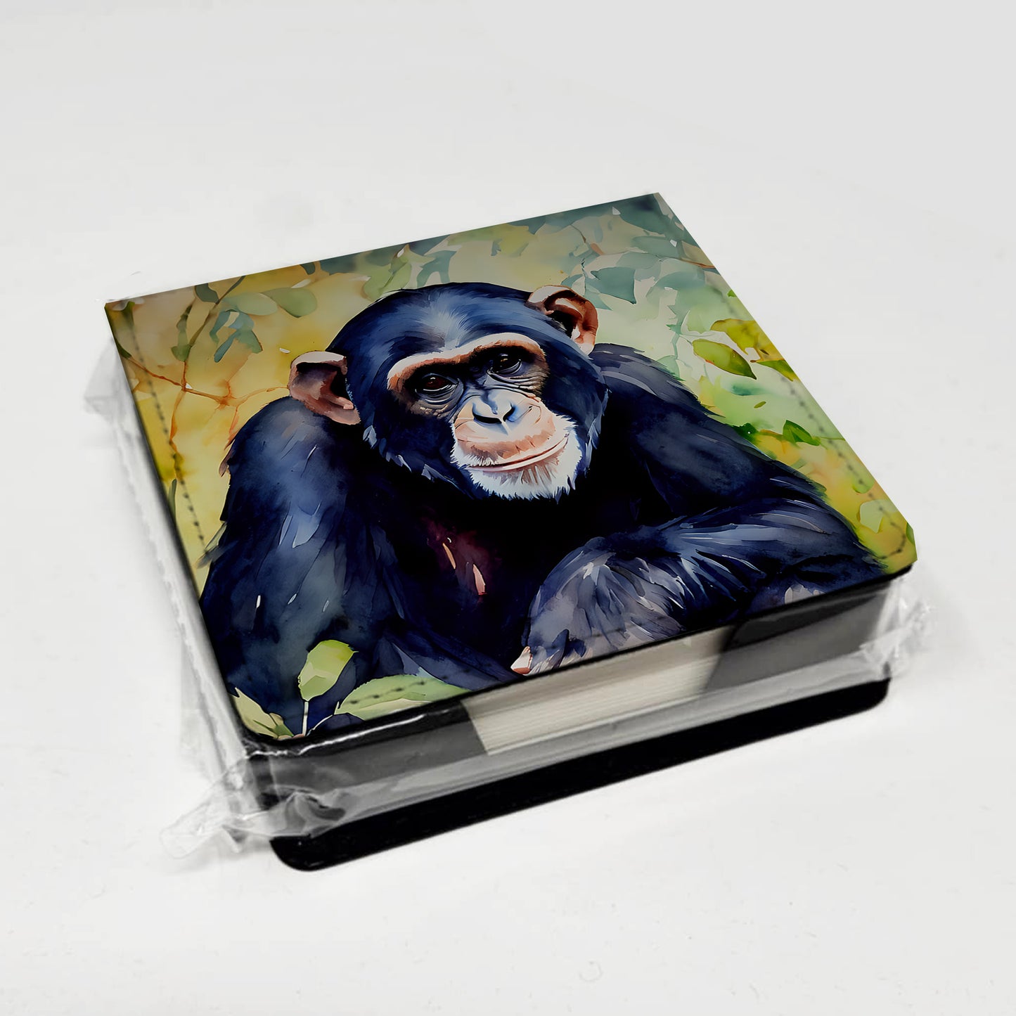 Chimpanzee PU Leather Note Paper Holder