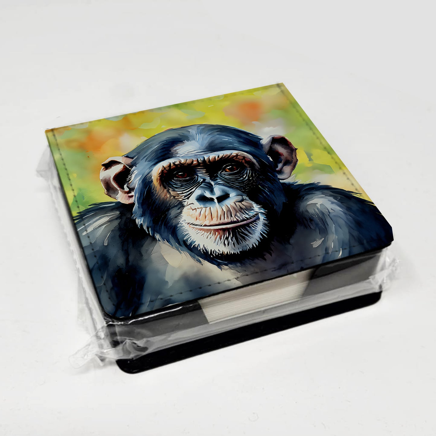 Chimpanzee PU Leather Note Paper Holder
