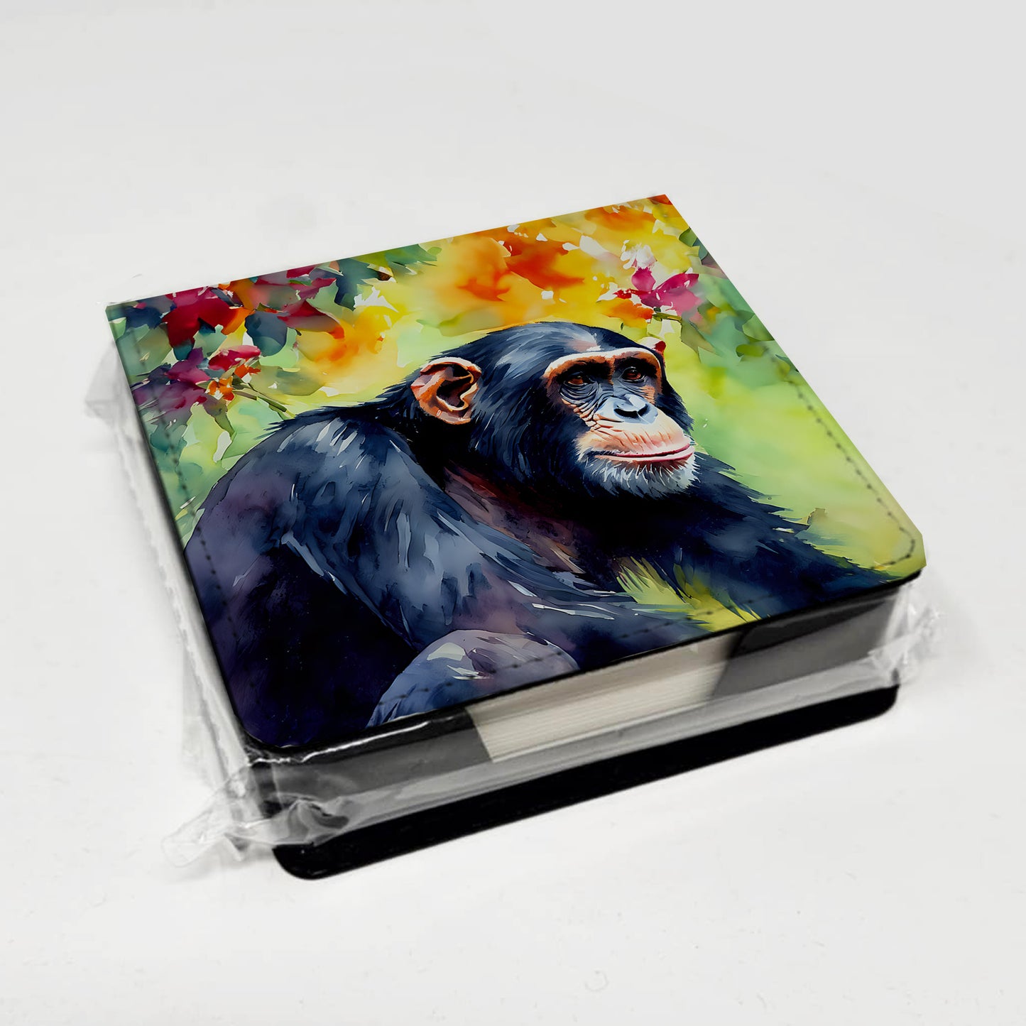 Chimpanzee PU Leather Note Paper Holder