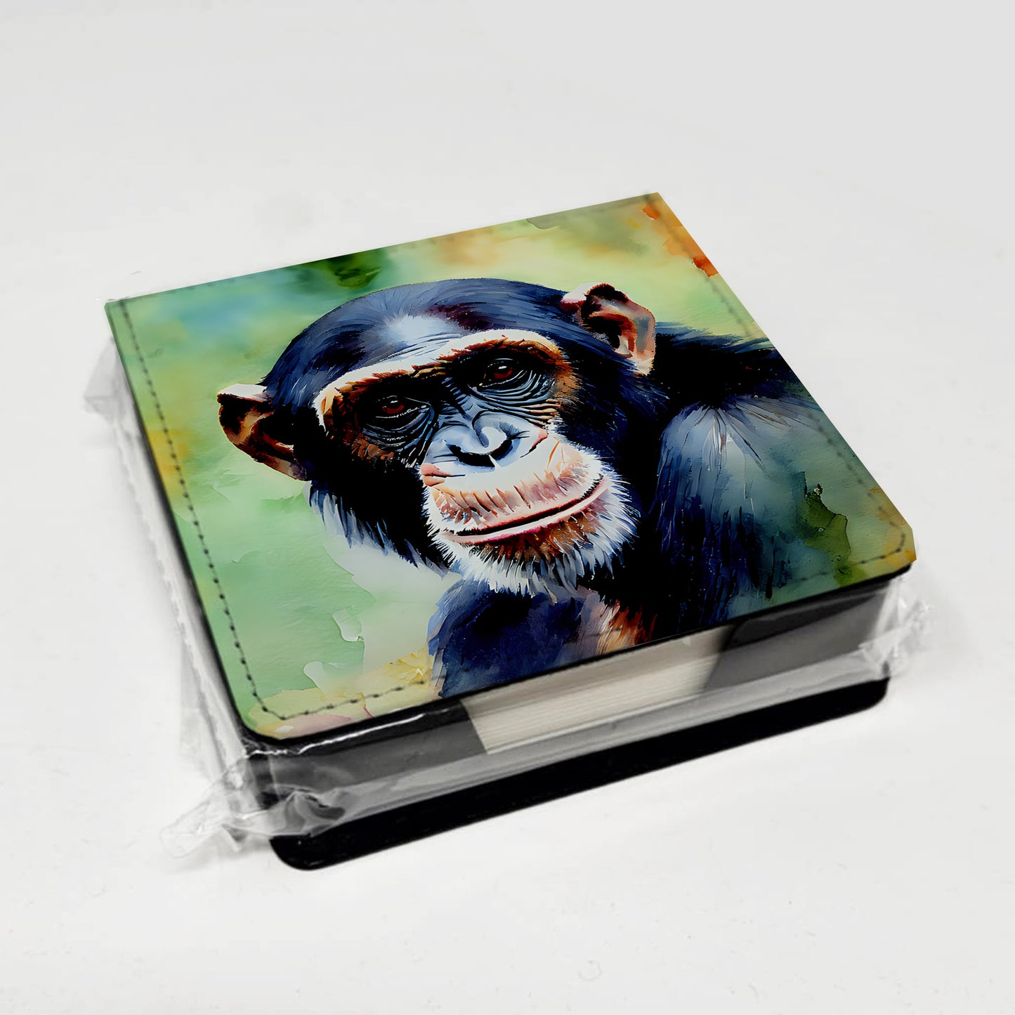 Chimpanzee PU Leather Note Paper Holder