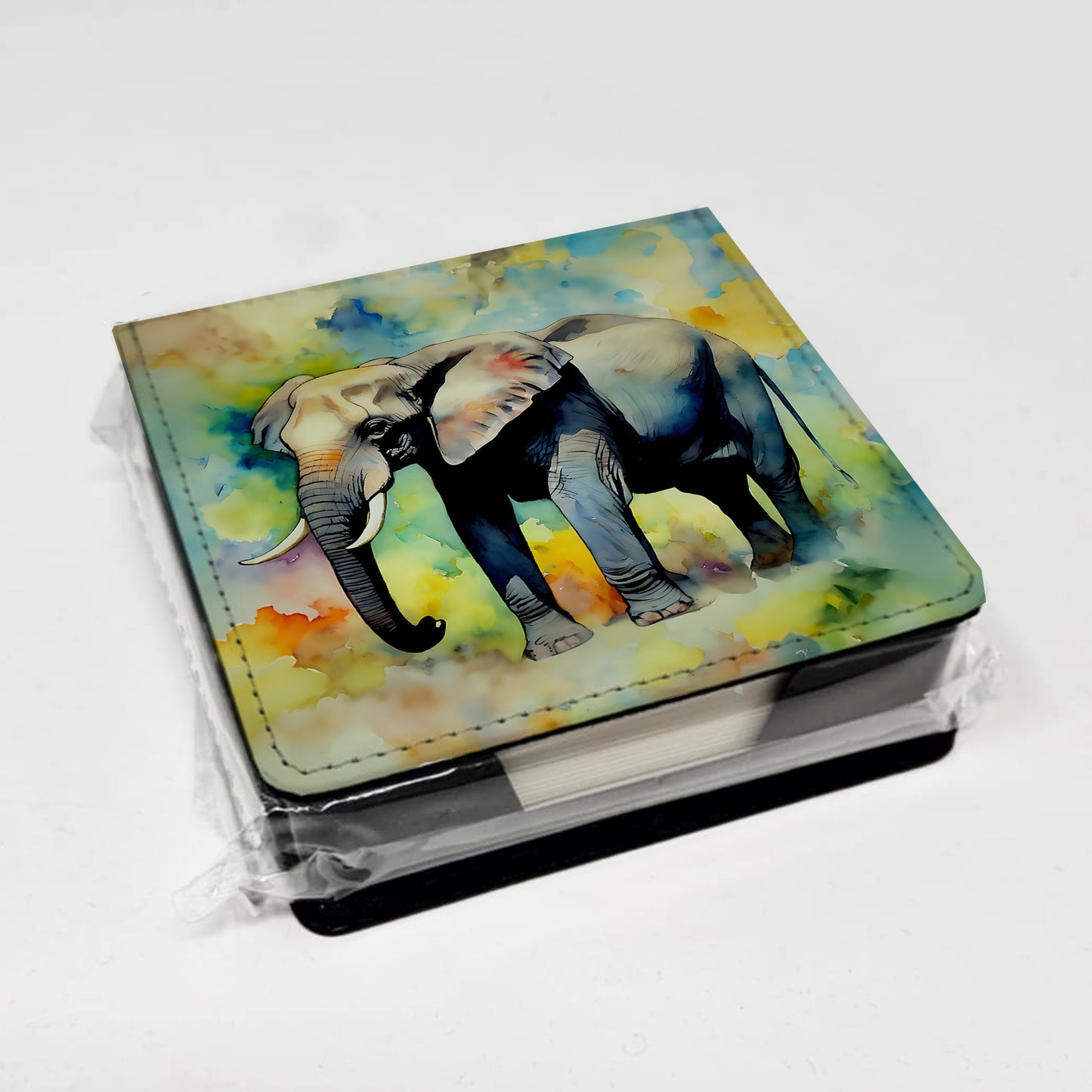 Elephant PU Leather Note Paper Holder