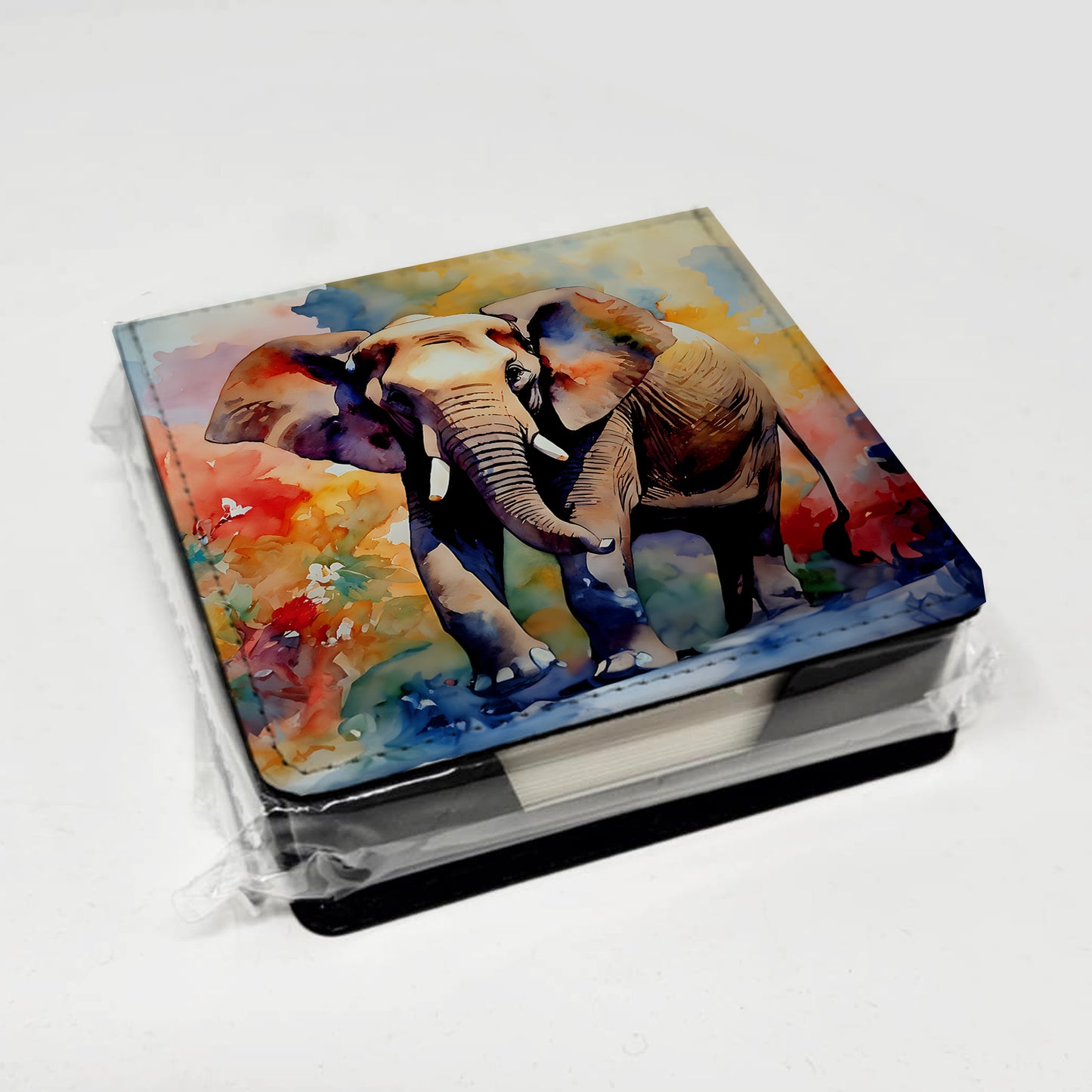 Elephant PU Leather Note Paper Holder