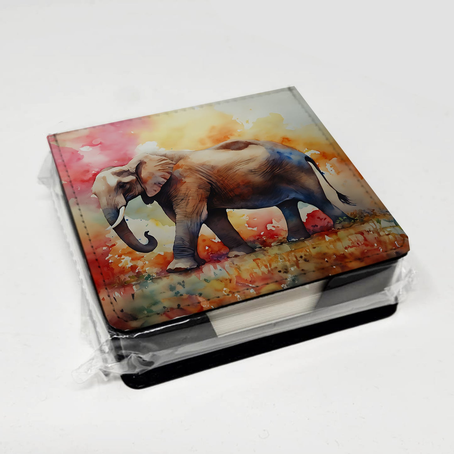 Elephant PU Leather Note Paper Holder