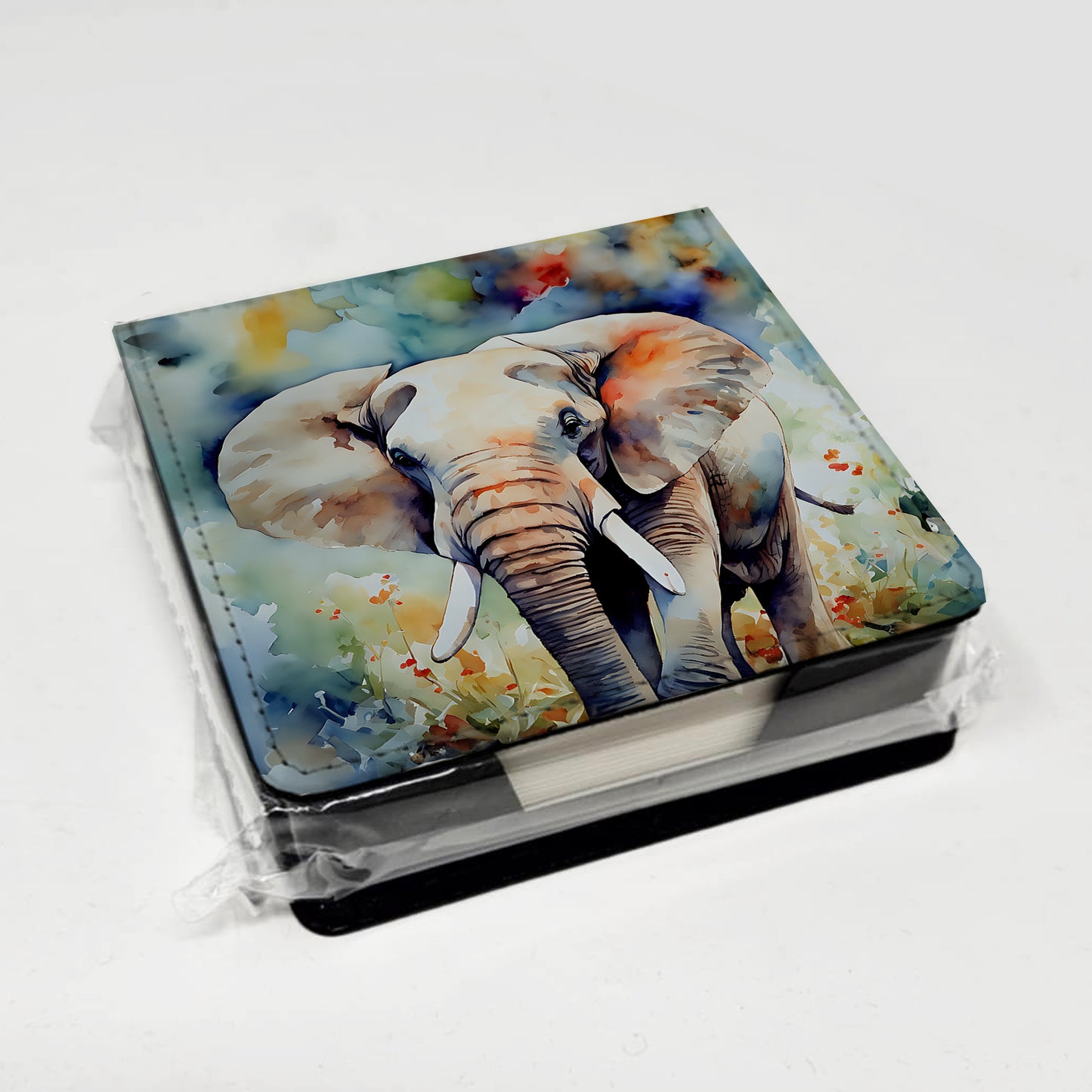 Elephant PU Leather Note Paper Holder