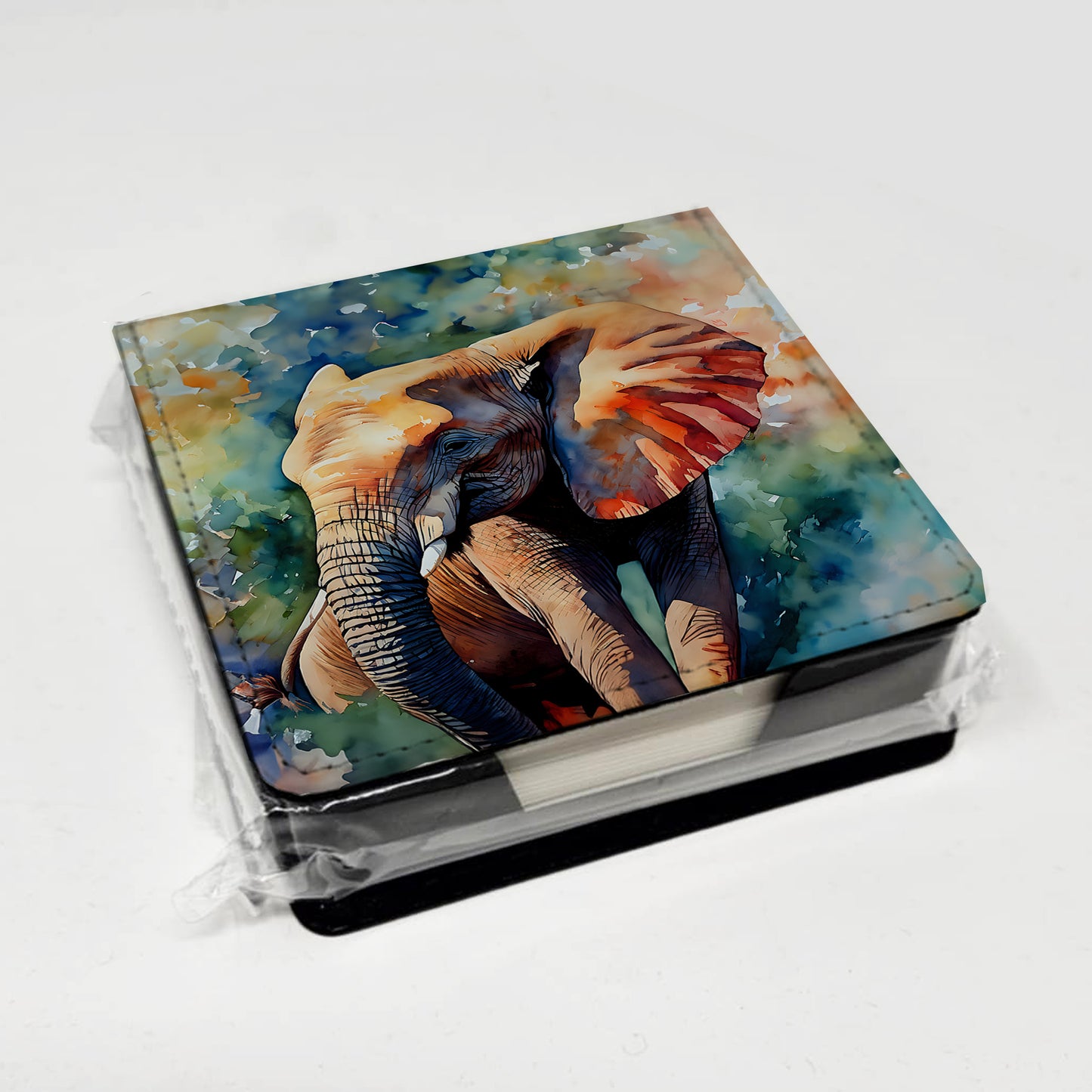 Elephant PU Leather Note Paper Holder