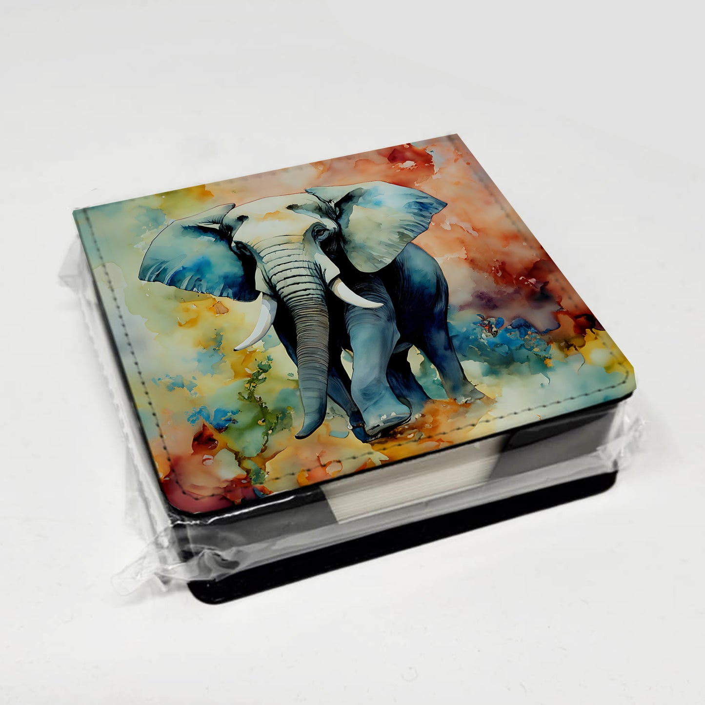 Elephant PU Leather Note Paper Holder