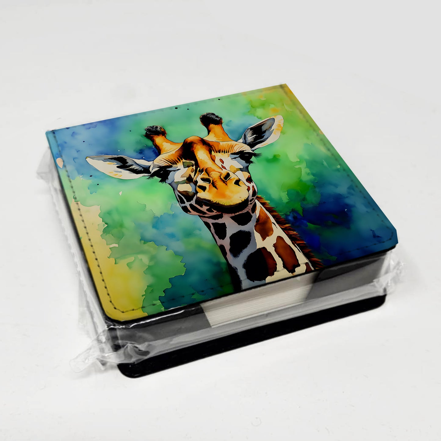Giraffe PU Leather Note Paper Holder