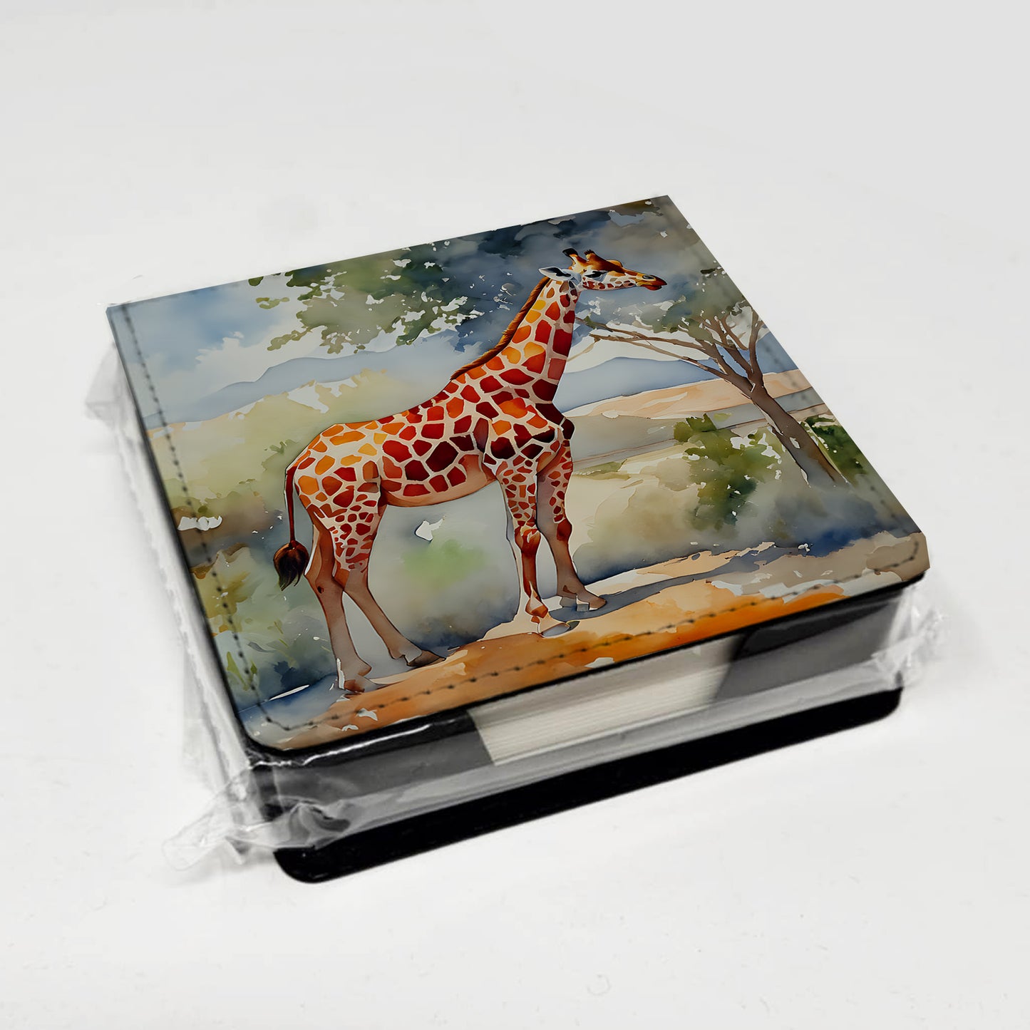 Giraffe PU Leather Note Paper Holder