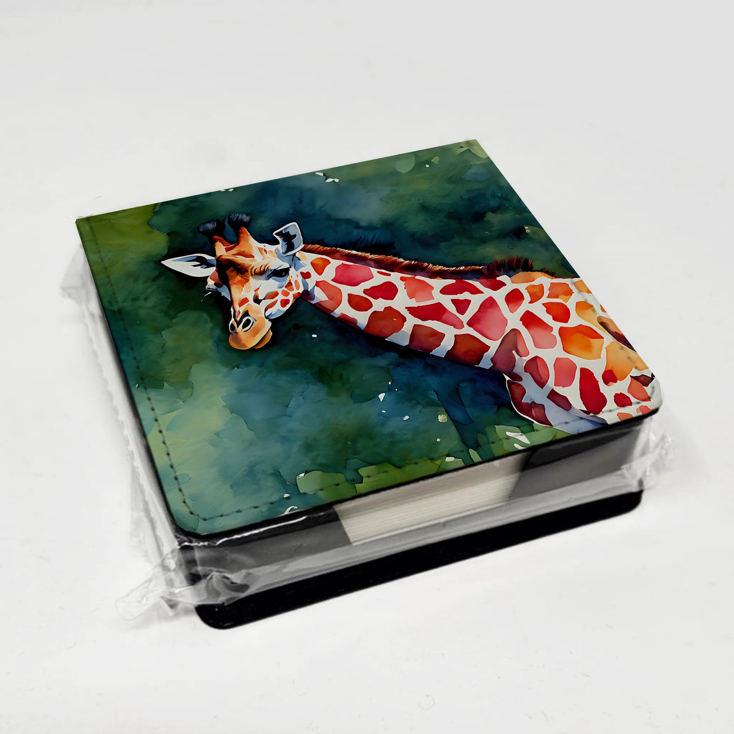 Giraffe PU Leather Note Paper Holder