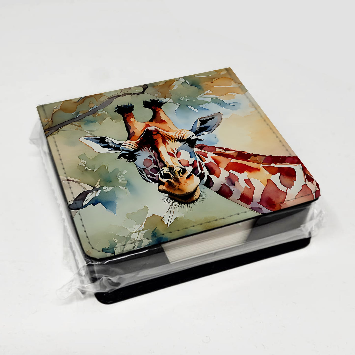 Giraffe PU Leather Note Paper Holder