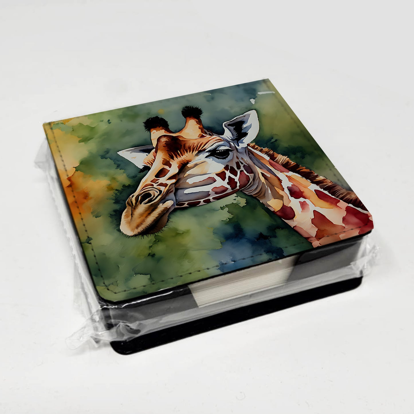 Giraffe PU Leather Note Paper Holder