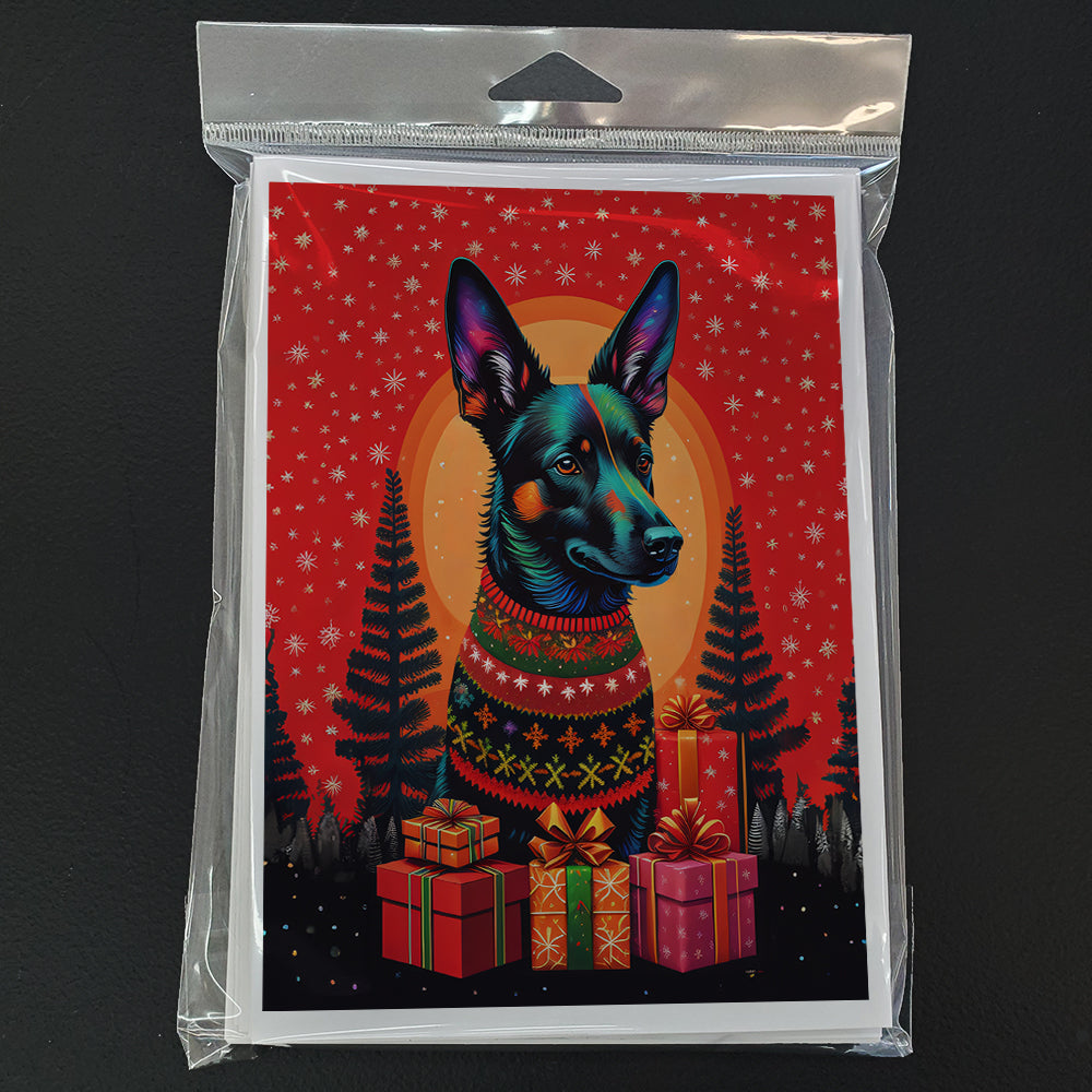 Australian Kelpie Holiday Christmas Greeting Cards Pack of 8