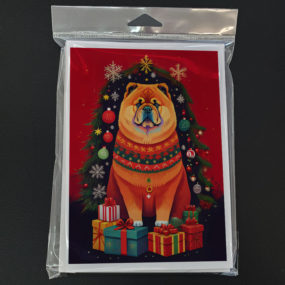 Chow Chow Holiday Christmas Greeting Cards Pack of 8