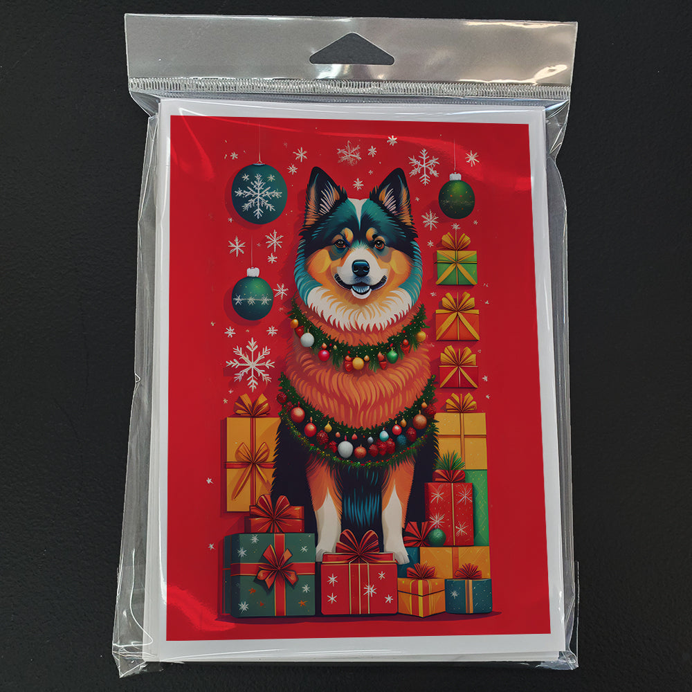 Finnish Lapphund Holiday Christmas Greeting Cards Pack of 8