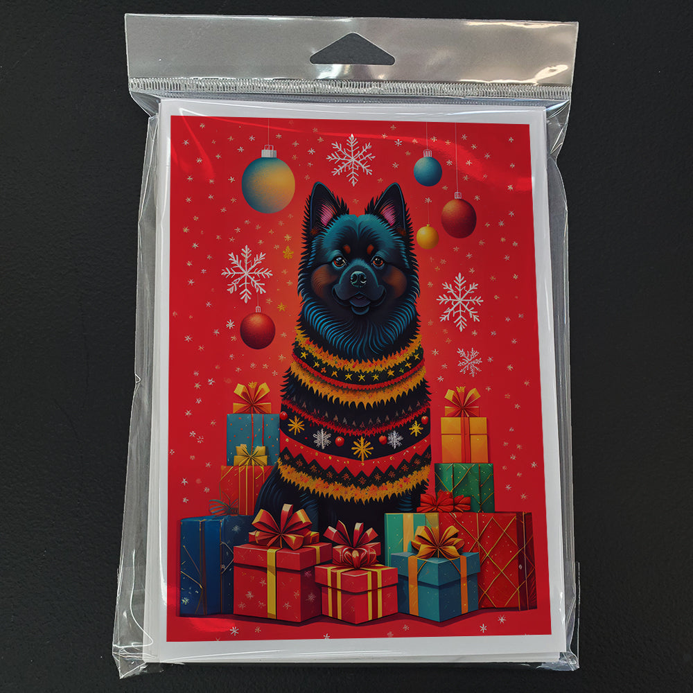 German Spitz Holiday Christmas Greeting Cards Pack of 8