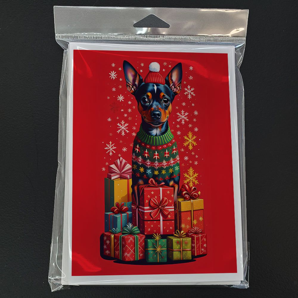 Miniature Pinscher Holiday Christmas Greeting Cards Pack of 8