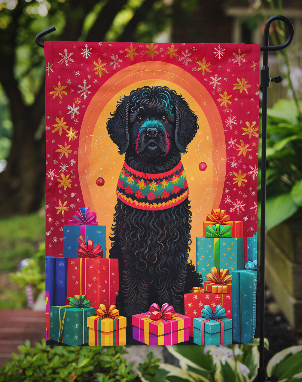 Puli Holiday Christmas Garden Flag