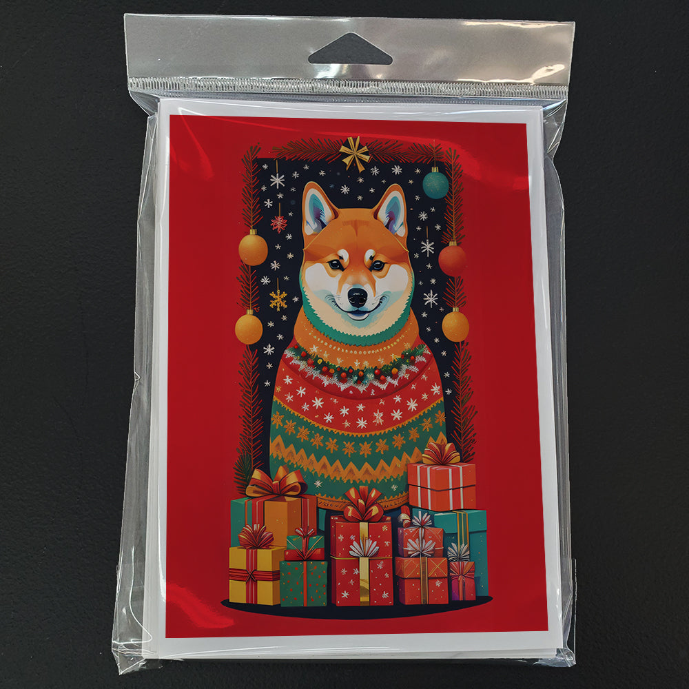 Shiba Inu Holiday Christmas Greeting Cards Pack of 8