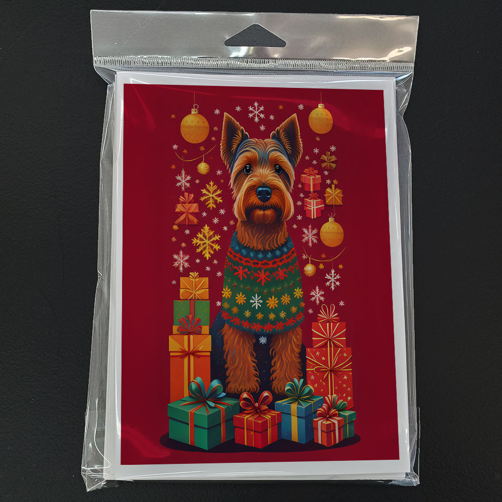 Welsh Terrier Holiday Christmas Greeting Cards Pack of 8