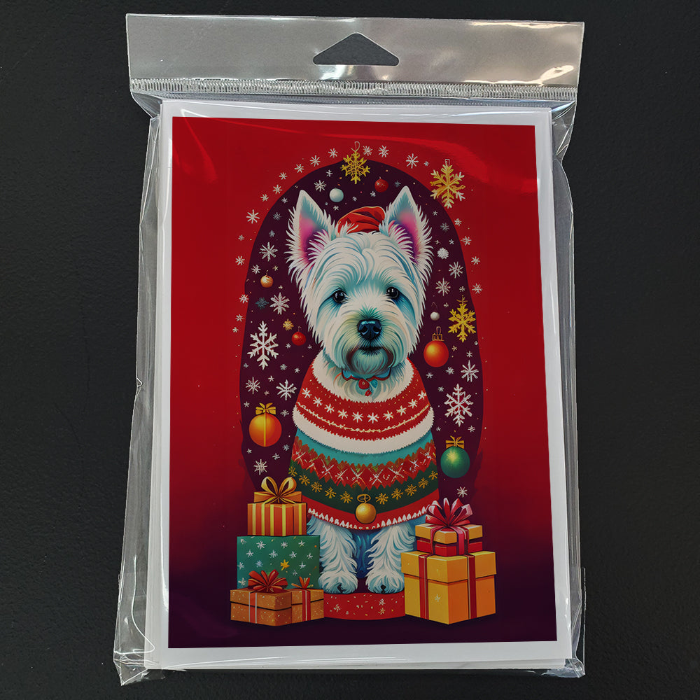 Westie Holiday Christmas Greeting Cards Pack of 8