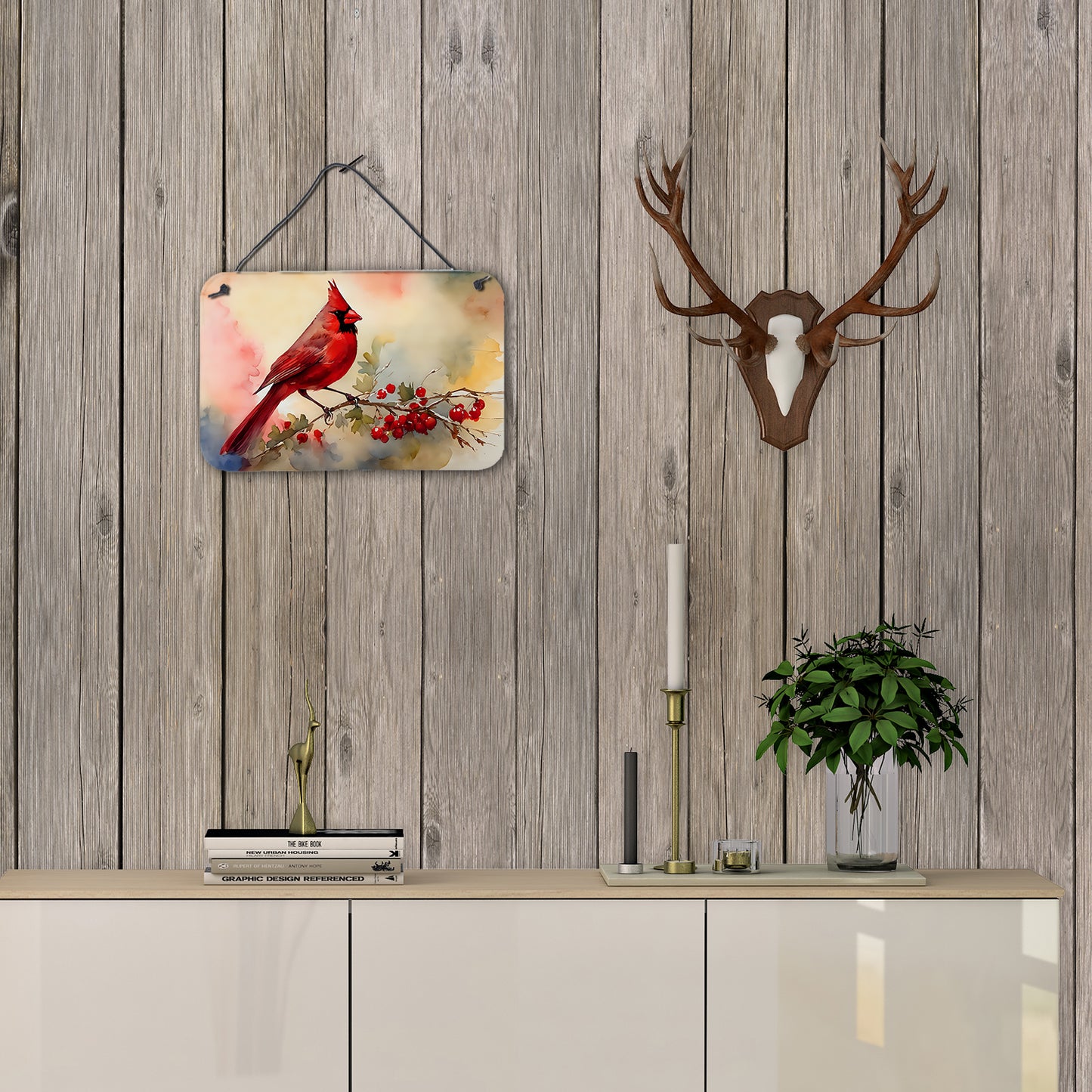 Cardinal Wall or Door Hanging Prints