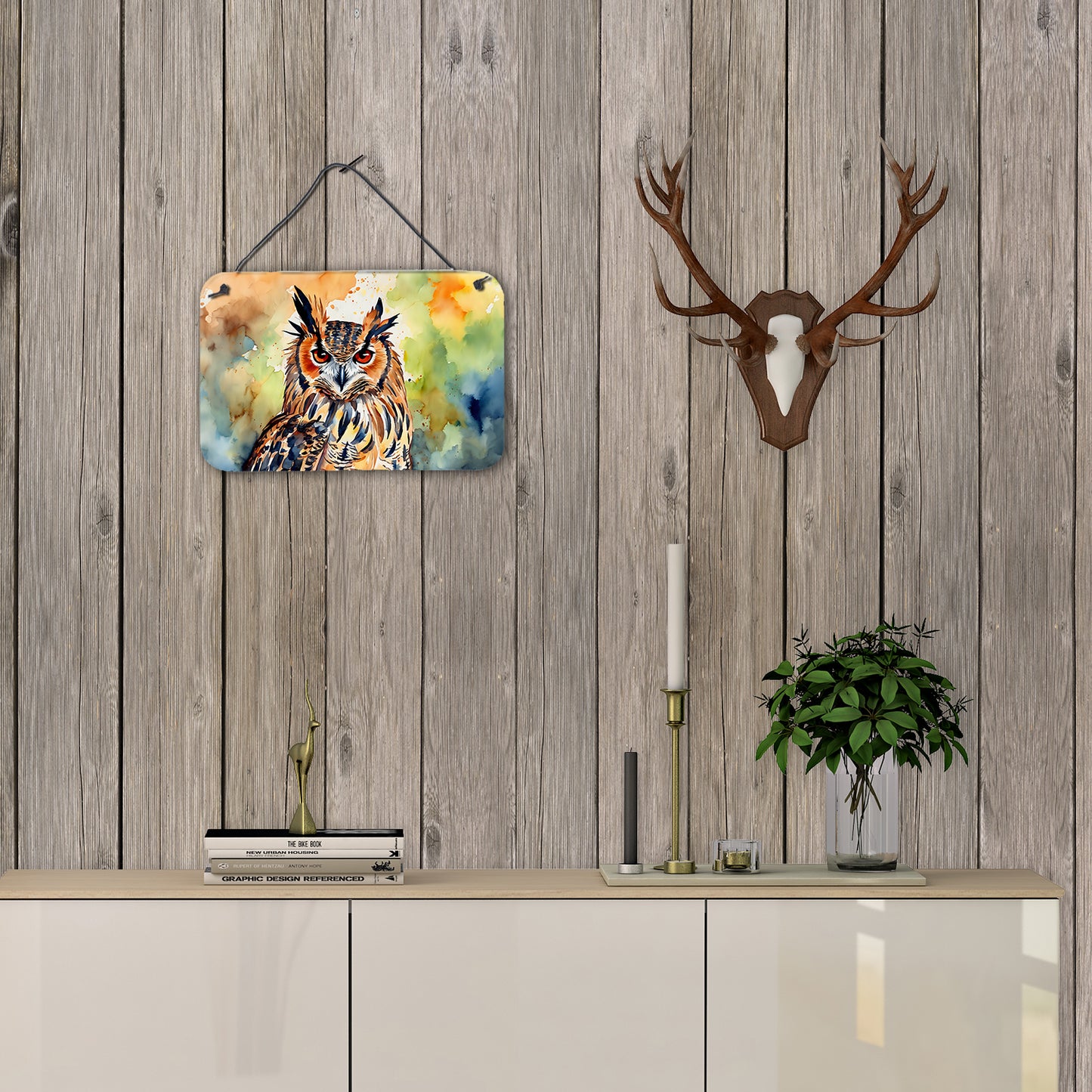 Eurasian Eagle Owl Wall or Door Hanging Prints