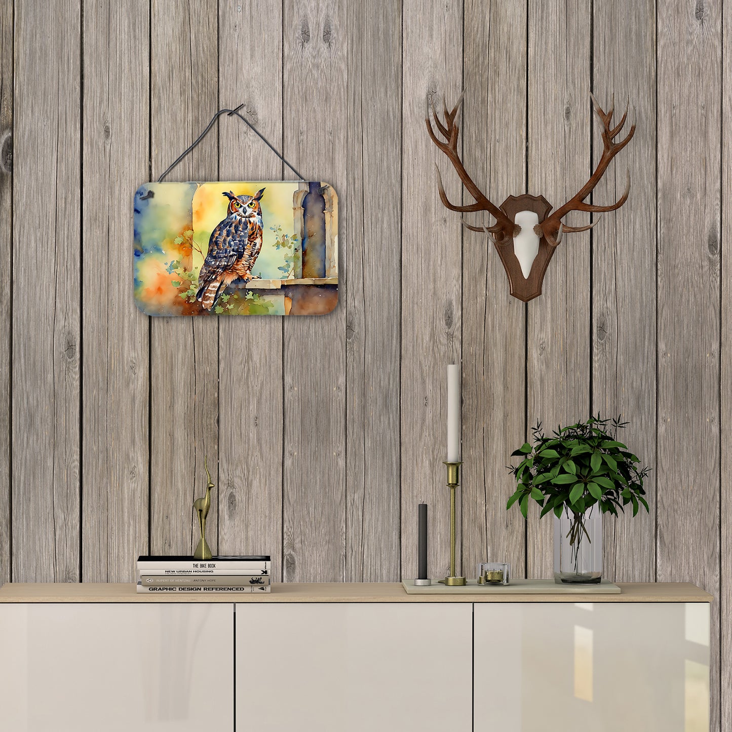 Great Horned Owl Wall or Door Hanging Prints
