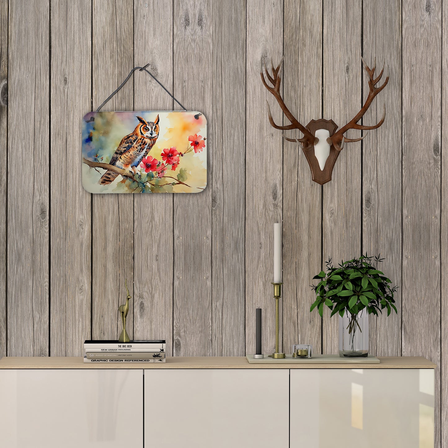 Long-Eared Owl Wall or Door Hanging Prints