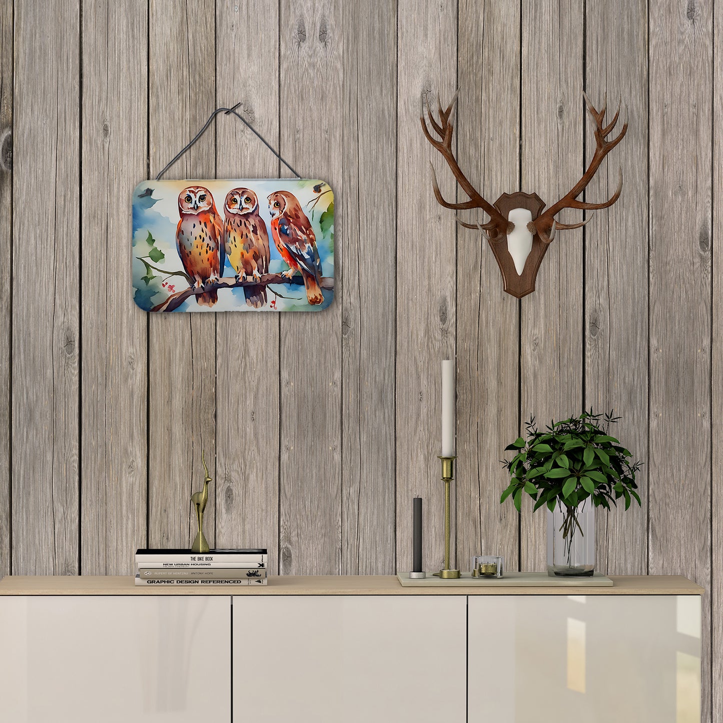 Owls Wall or Door Hanging Prints