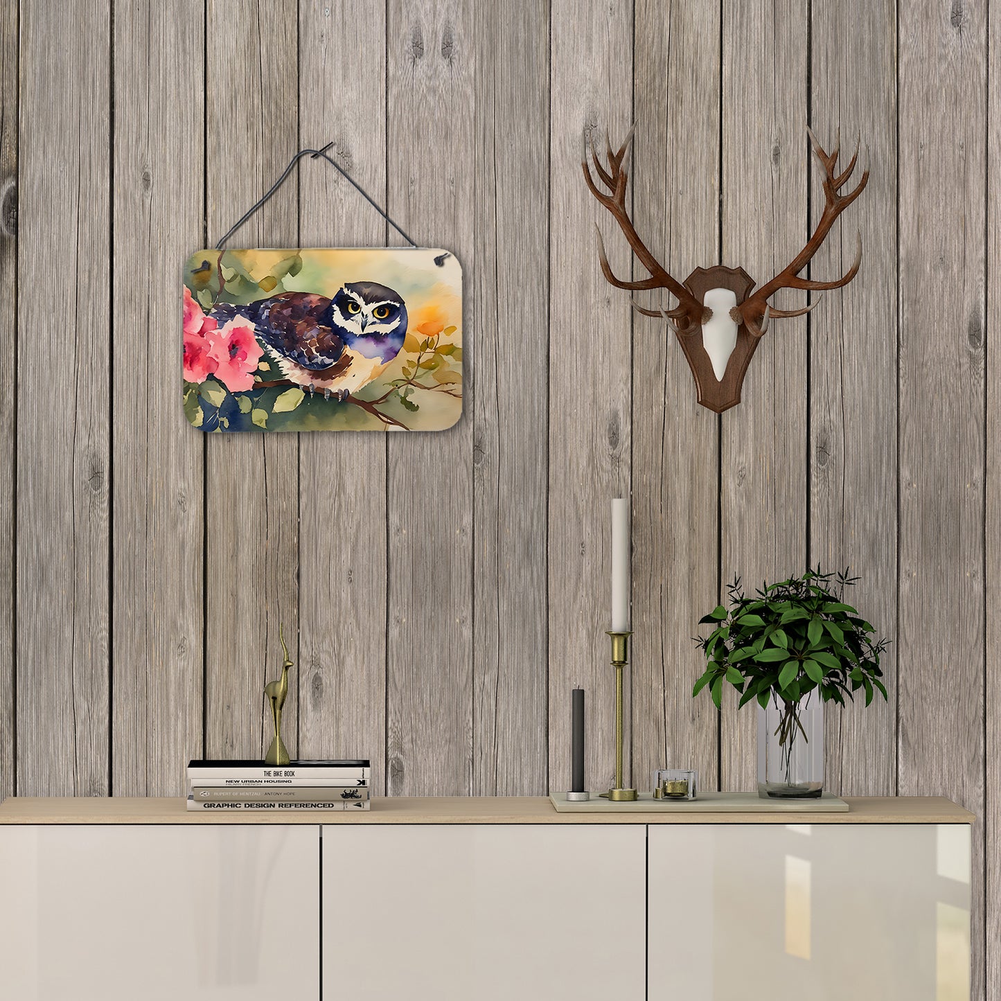 Spectacled Owl Wall or Door Hanging Prints