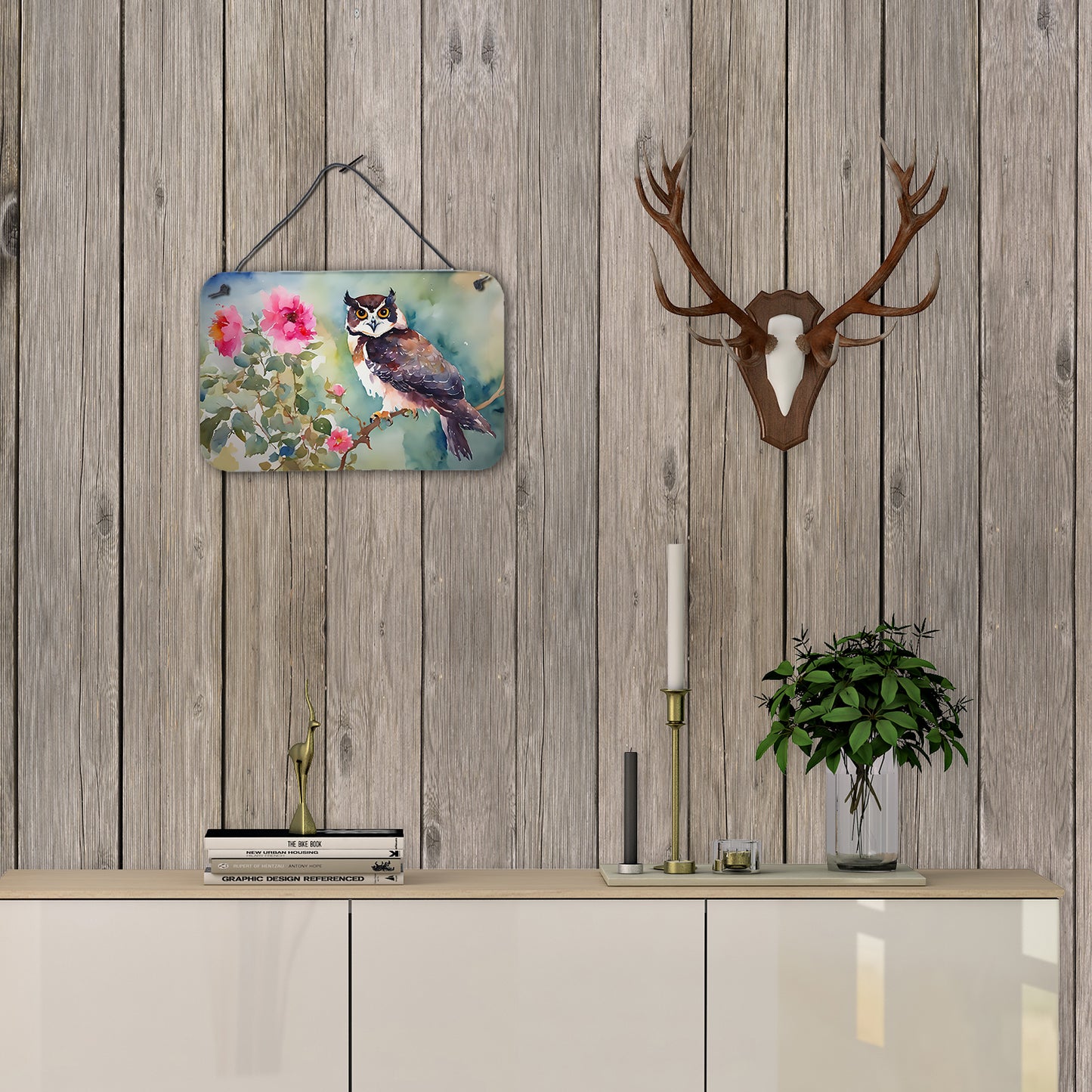 Spectacled Owl Wall or Door Hanging Prints