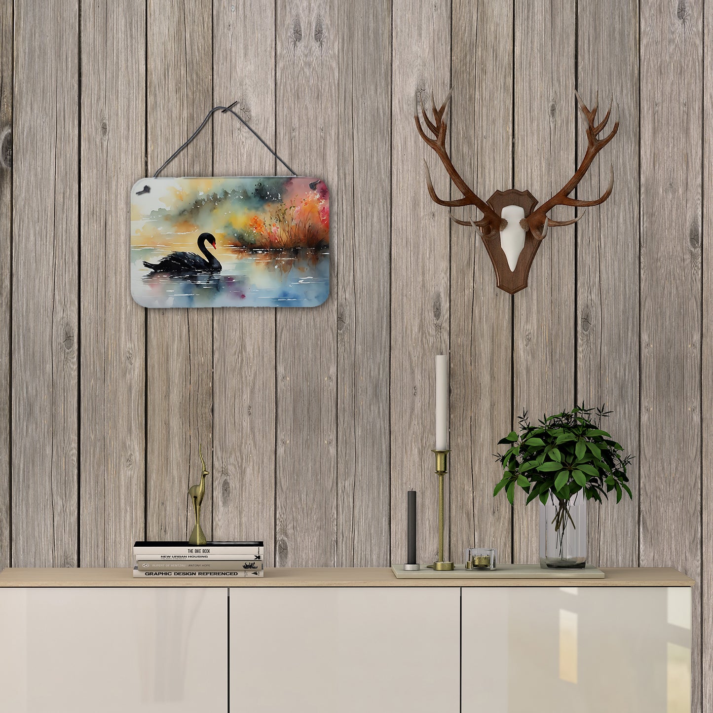 Black Swan Wall or Door Hanging Prints