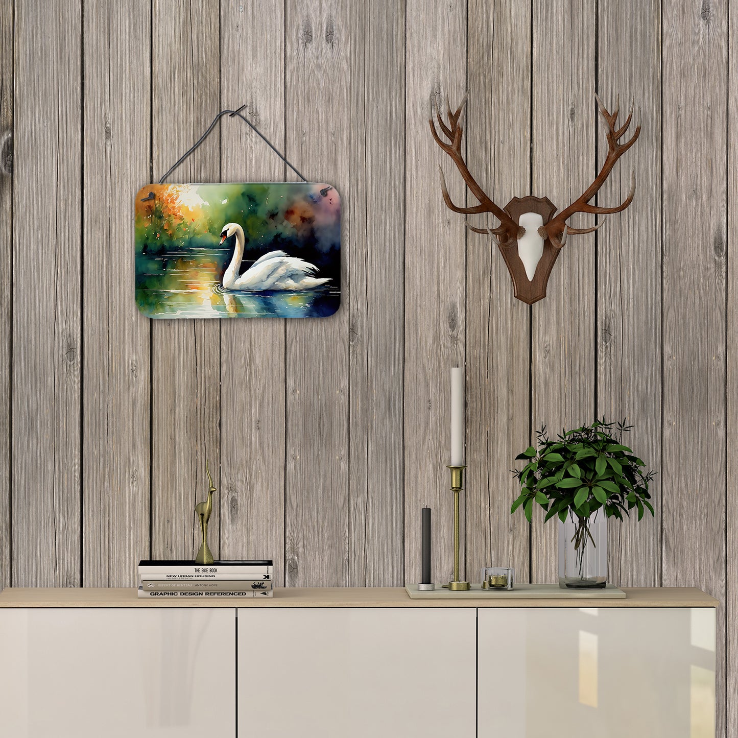 Swan Wall or Door Hanging Prints