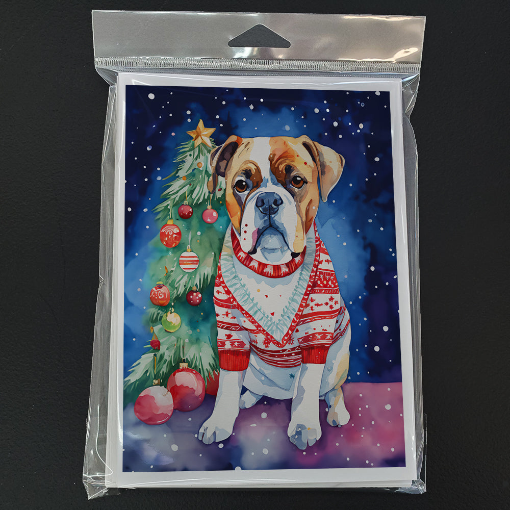 Boxer Christmas Greeting Cards Pack of 8