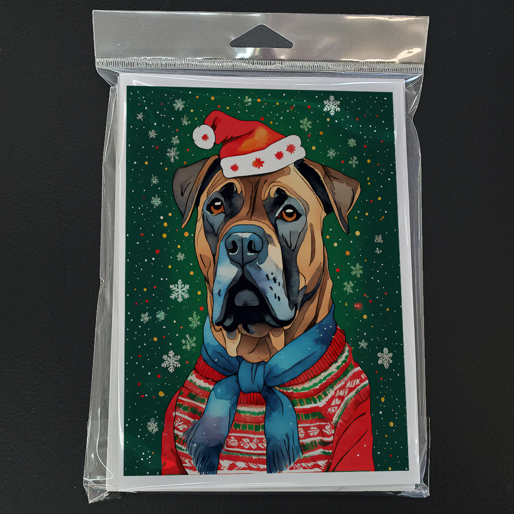 Cane Corso Christmas Greeting Cards Pack of 8