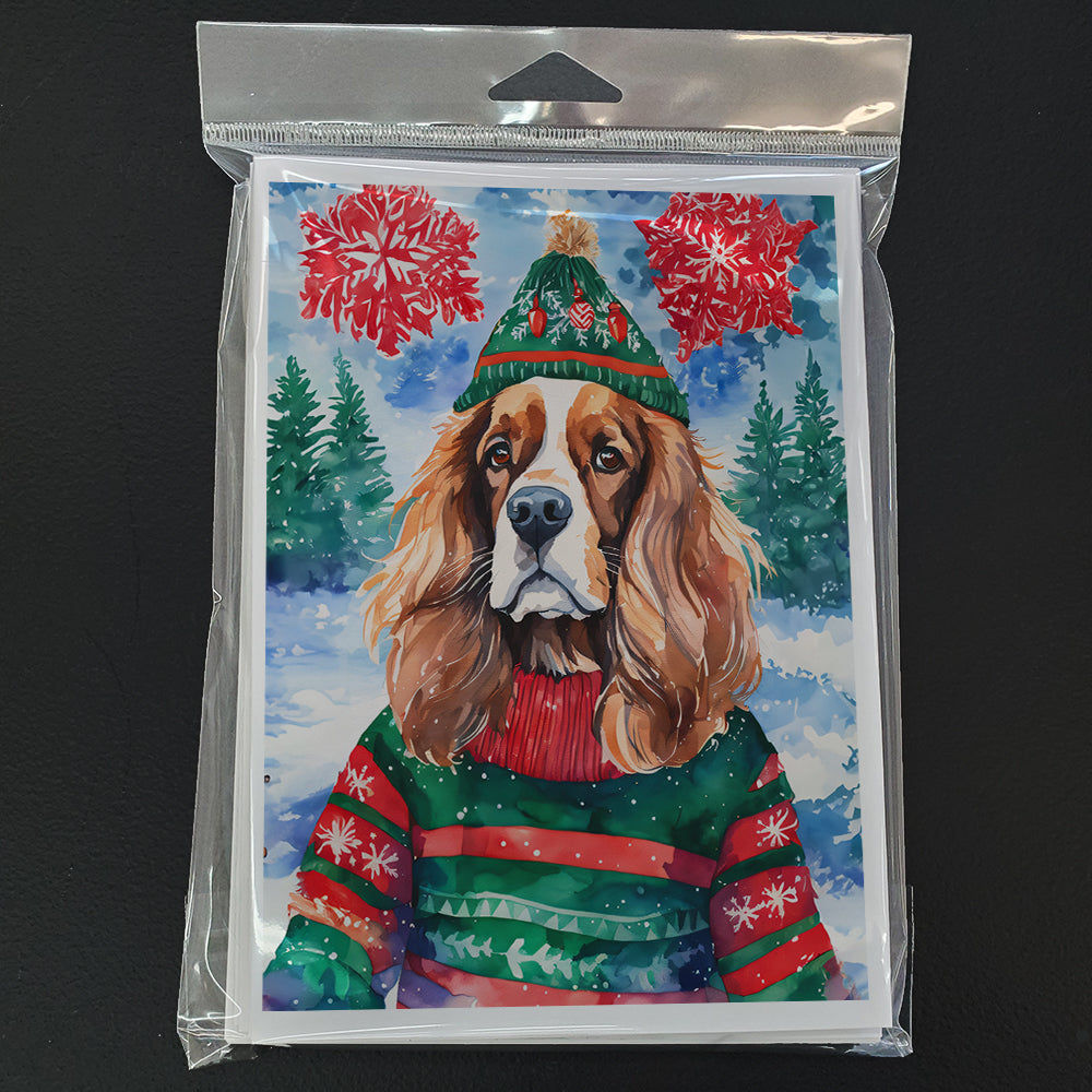 Cavalier Spaniel Christmas Greeting Cards Pack of 8