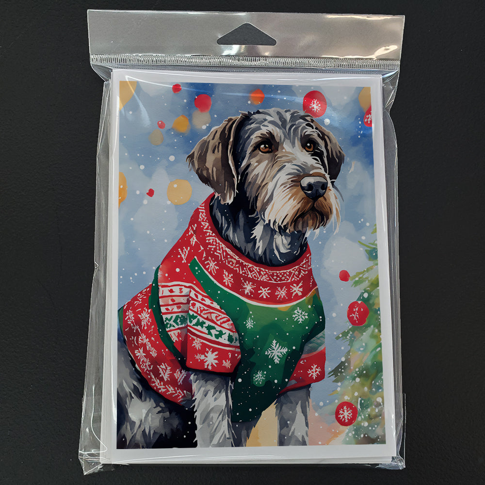 German Wirehaired Pointer Christmas Greeting Cards Pack of 8