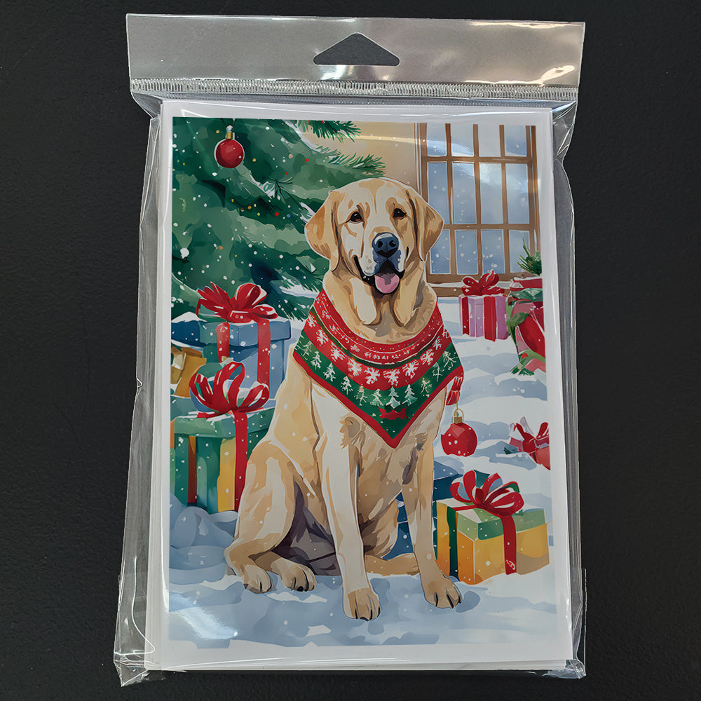 Yellow Labrador Retriever Christmas Greeting Cards Pack of 8