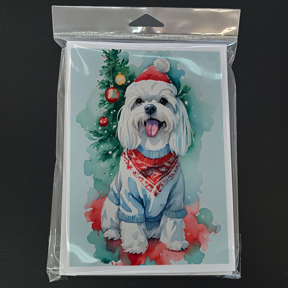 Maltese Christmas Greeting Cards Pack of 8