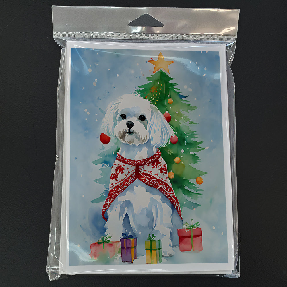 Maltese Christmas Greeting Cards Pack of 8
