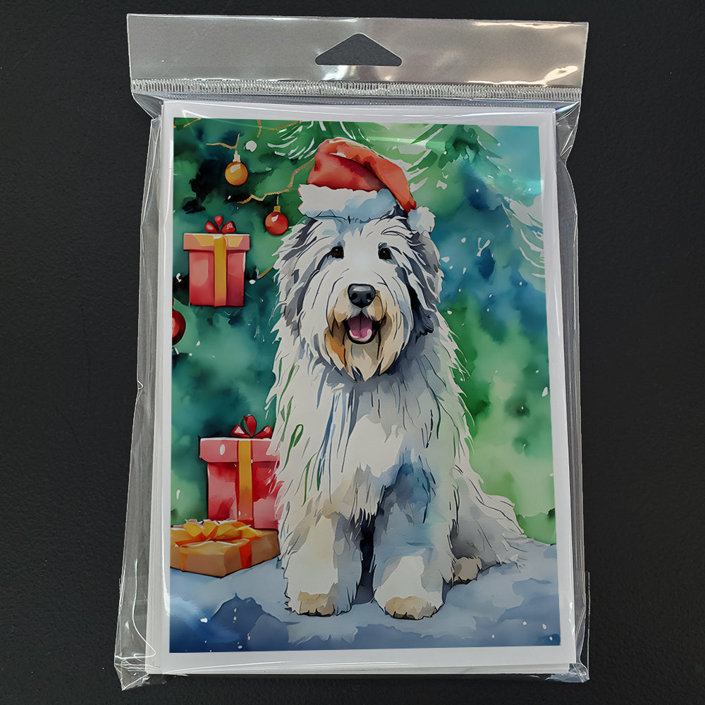 Old English Sheepdog Christmas Greeting Cards Pack of 8