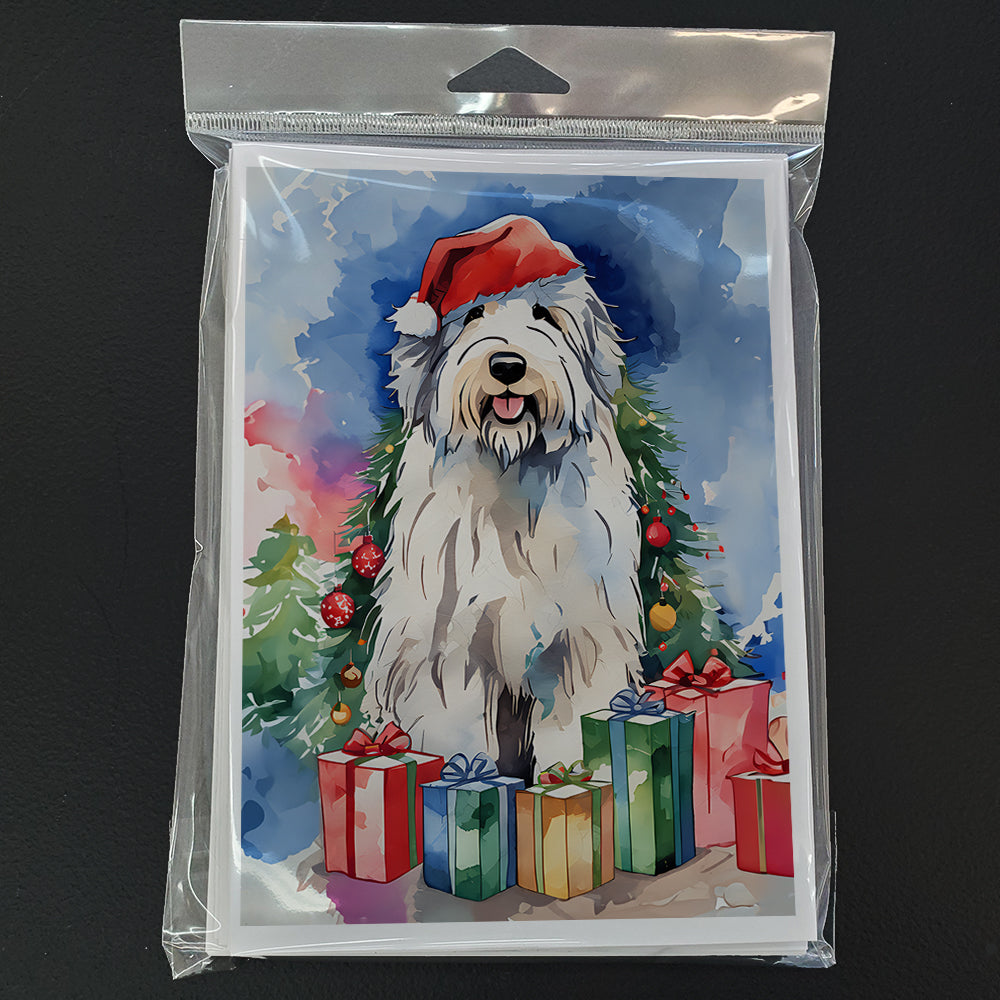 Old English Sheepdog Christmas Greeting Cards Pack of 8