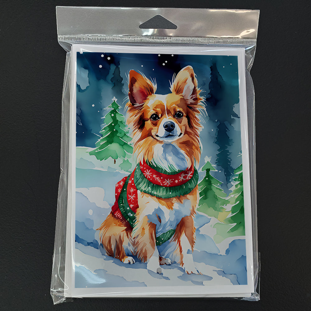 Papillon Christmas Greeting Cards Pack of 8