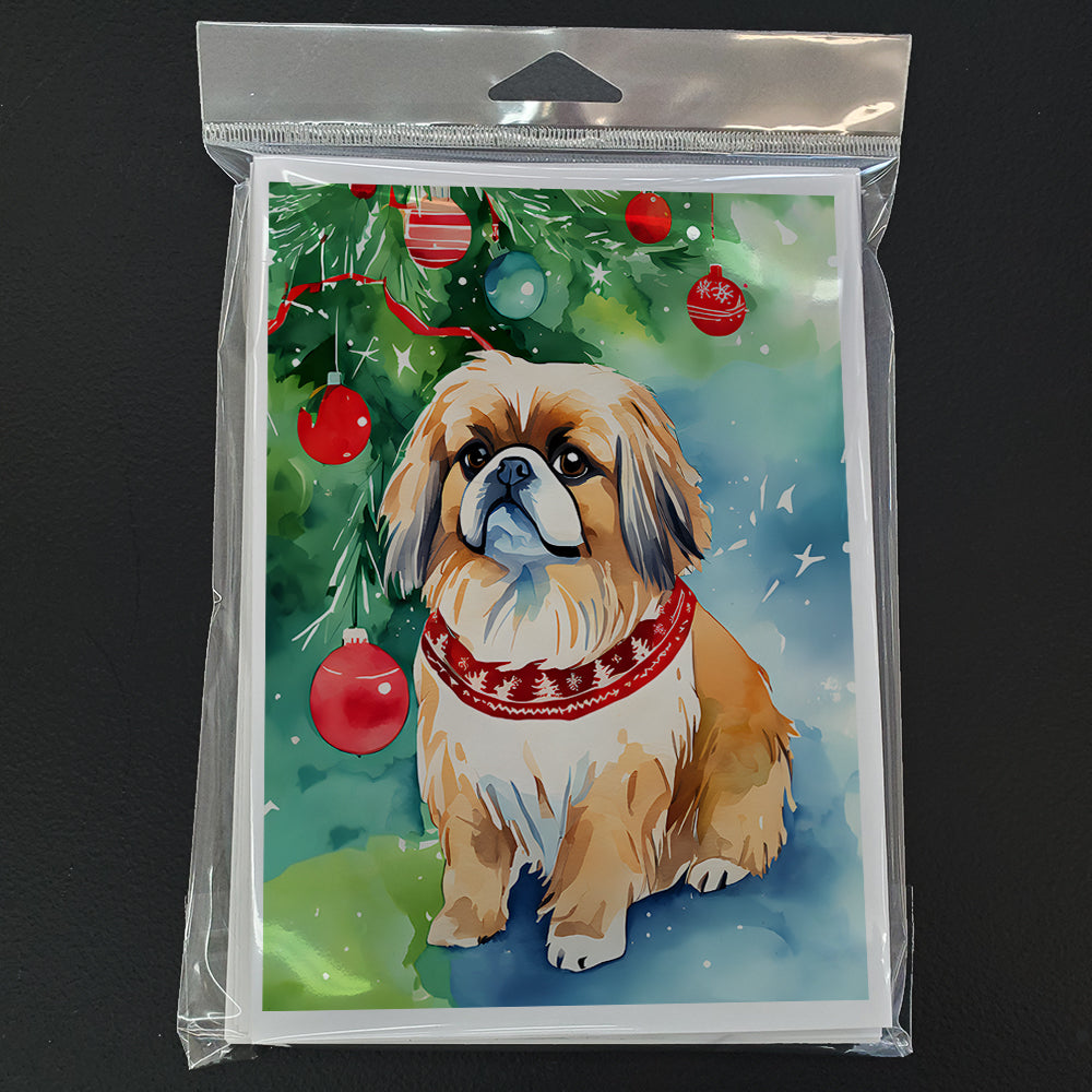 Pekingese Christmas Greeting Cards Pack of 8