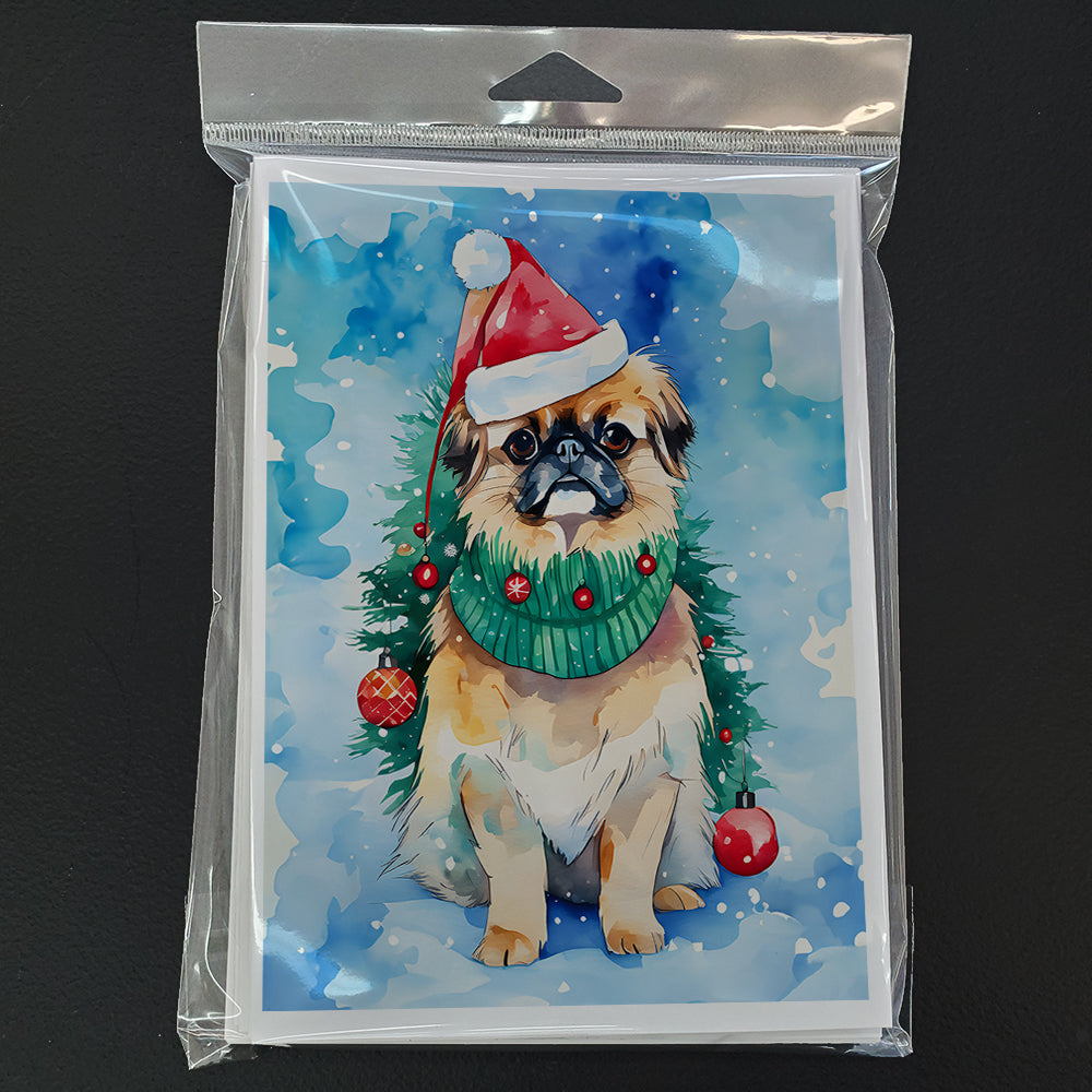 Pekingese Christmas Greeting Cards Pack of 8