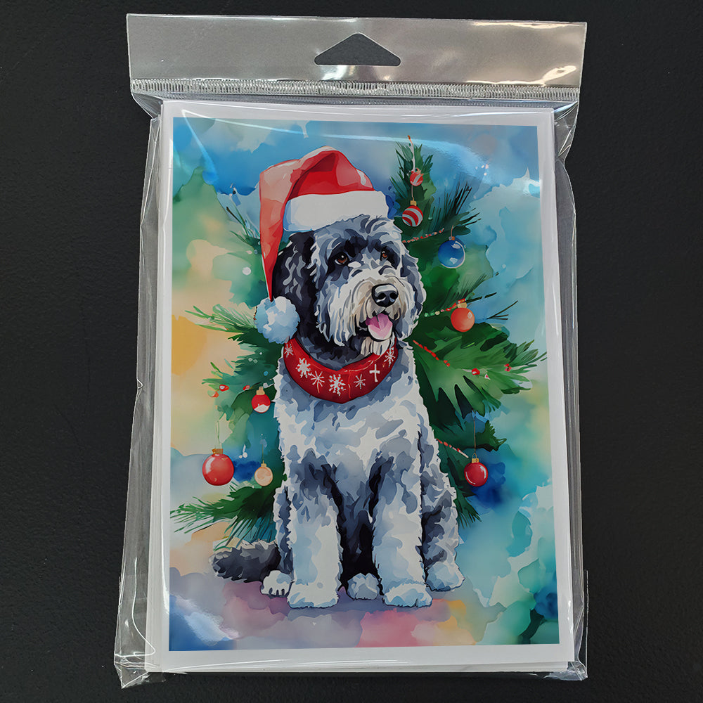 Portuguese Water Dog Christmas Greeting Cards Pack of 8