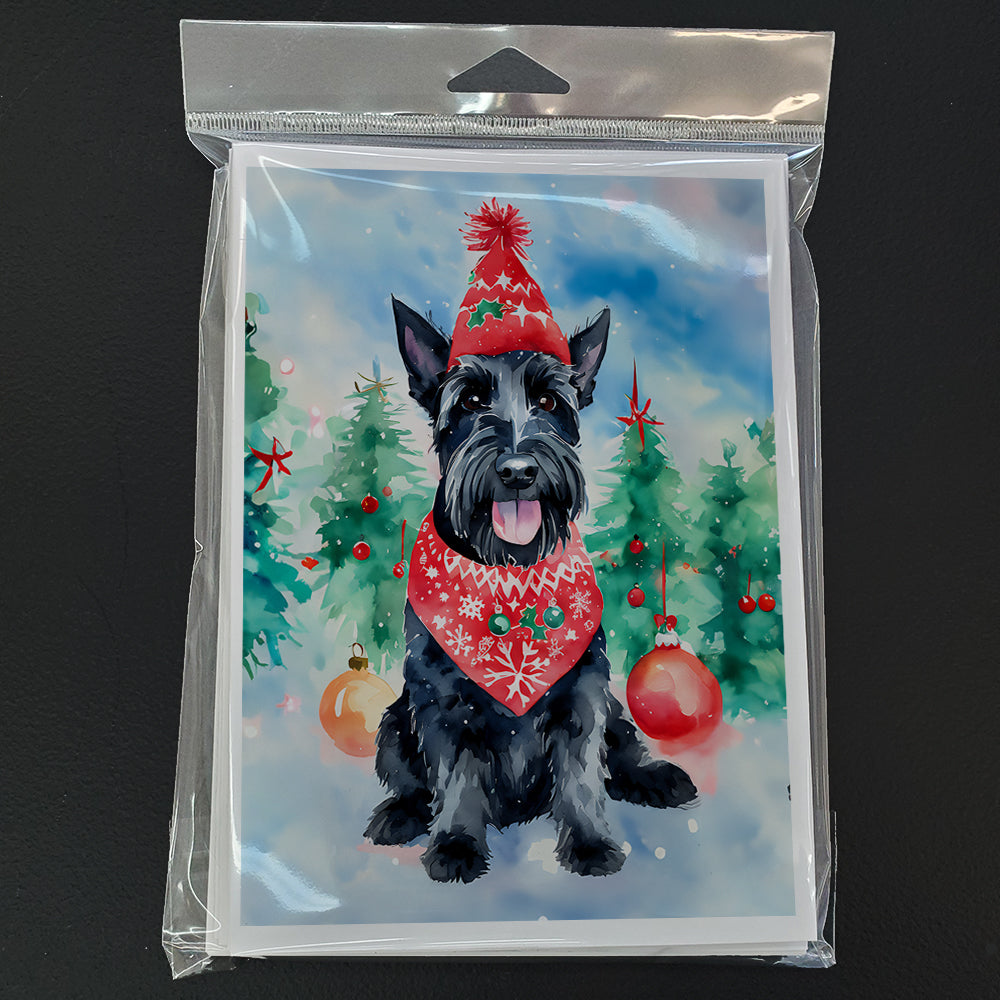 Scottish Terrier Christmas Greeting Cards Pack of 8